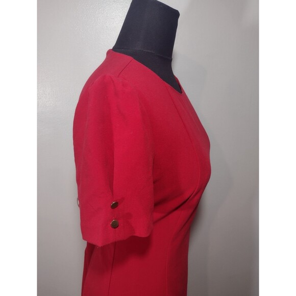 Vtg Forever 21 Dress Women's Stewardess Mini Large RED - Picture 3 of 14